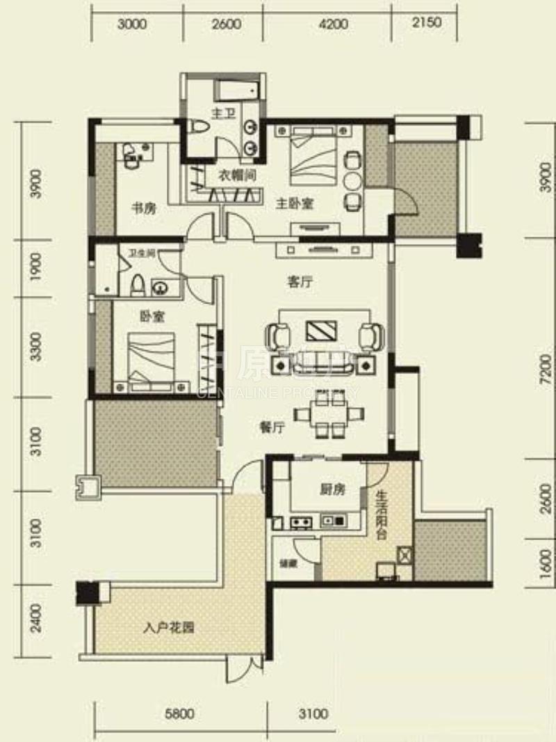 半岛城邦三期 套四 双卫 有装修 375万